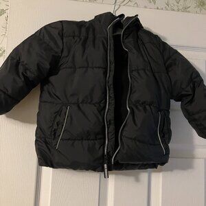 Kids Wonder Nation Black Fleece Lined Jacket - 3T